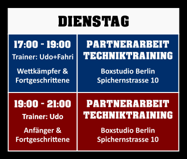 Trainingsplan Dienstag