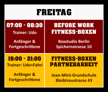 Trainingsplan Freitag